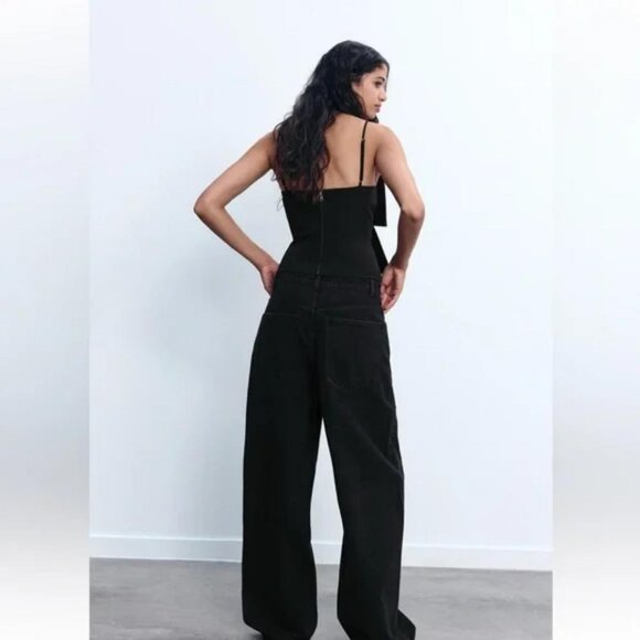 ZARA RHINESTONE BOW CROP TOP - Picture 1 of 7